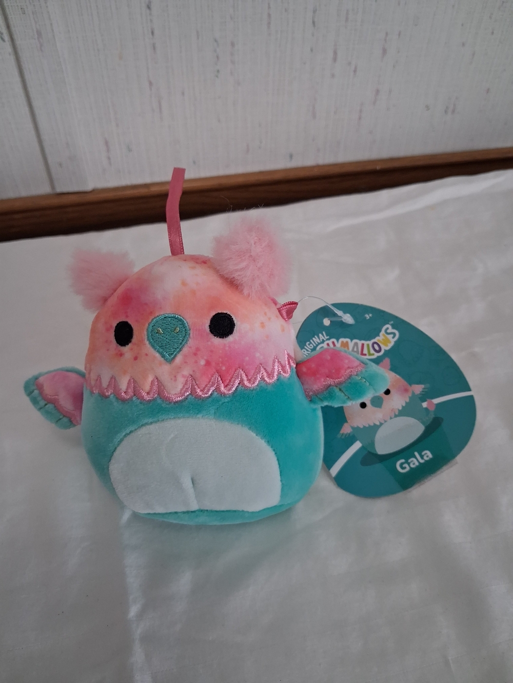 Squishmallows Gala Plush Keychain - Pink & Teal